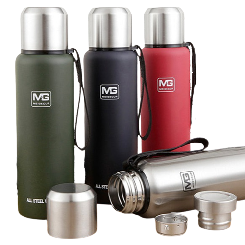 Lot De 4 Bouteilles D'eau En Verre Borosilicate YRHome – 1 Litre – Couvercle Inox étanche – Résiste Au Lave-vaisselle Et Aux Chocs Thermiques