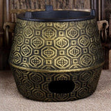 Chauffe Théière en Fonte Doré