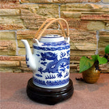Théière en Porcelaine Bleue et Blanche