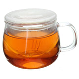 Tasse en Verre <br> Avec Infuseur et couvercle 320ml
