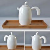 Théière en Porcelaine Blanche