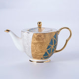 Service à Thé Art Déco <br> Théière Porcelaine 1L