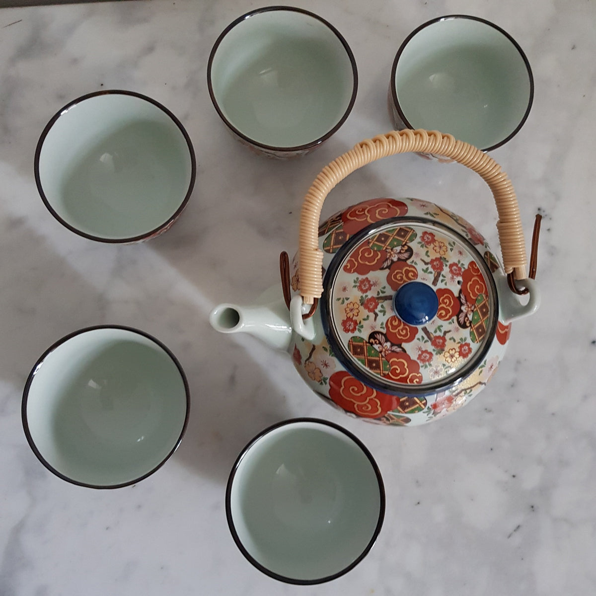 Service à thé 9 tasses du JAPON - Le palais des bricoles
