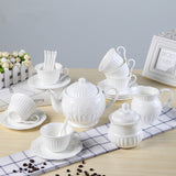 Service à Thé en Porcelaine Blanche