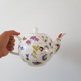 Théière Anglaise en Porcelaine <br> Fleur Dunoon 1,2L