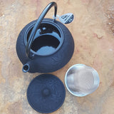 Théière en fonte émaillée Noire