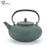 Théière en Fonte Plate Verte