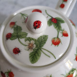 Théière en Porcelaine Anglaise <br> Fraise Dunoon 1,2L