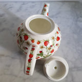 Théière en Porcelaine Anglaise <br> Fraise Dunoon 1,2L