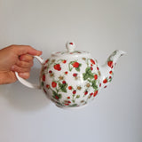 Théière en Porcelaine Anglaise <br> Fraise Dunoon 1,2L