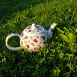 Théière en Porcelaine Anglaise <br> Fraise Dunoon 1,2L