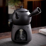 Théière avec réchaud assorti