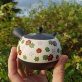 Théière Japonaise à Fleurs <br> Tokoname 200ml