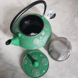 théière en fonte émaillée avec filtre