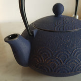 Théière Japonaise Fonte Bleue <br> Iwachu Wave 600ml