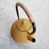 Théière en Fonte Jaune <br> Ronde 680ml