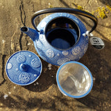 Théière en Fonte émaillée Bleue