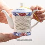 Théière Chinoise Porcelaine <br> Grain de Riz 600ml