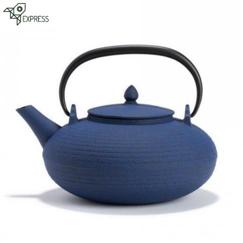 Théière En Fonte Beka Yuan 0.9L - Infuseur Inclus - Compatible Tous Feux - Style Japonais Bleu