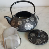 théière fonte émaillée avec filtre