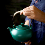 Théière en Grès Verte <br> 550ml