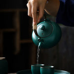 Théière en Grès Verte <br> 550ml