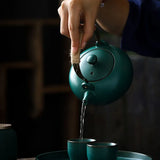 Théière en Grès Verte <br> 550ml