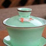 Théière chinoise <br> Gaiwan celadon 130 ml