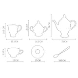 Service à Thé Anglais <br> Porcelaine 1L