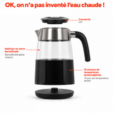 Bouilloire Electrique en Verre <br> Température Réglable 1.7L