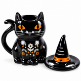 Mug chat halloween à chapeau