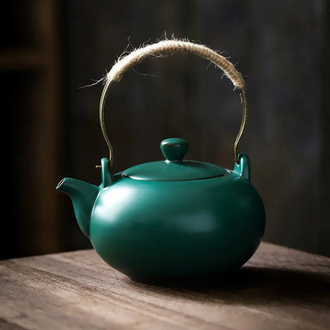 Théière en Céramique Verte