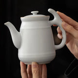 Théière en Grès Blanche