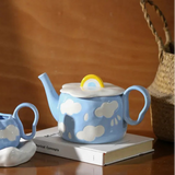 Théière en Céramique <br> Faïence Nuage 900ml