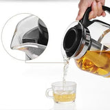 Théière verre et plastique <br> avec filtre inox 2,6 L