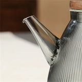 Théière à Vapeur <br> Verre et Bois 1L