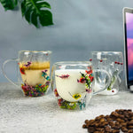 Tasse Verre Double Paroi <br> Fleurs Séchées 350ml