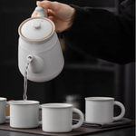 Théière en Céramique <br> Blanche avec Filtre 660ml