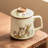 Tasse à Thé Chat <br> Infuseur Céramique 350ml