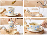 Théière Céramique et Verre <br> et Réchaud 650ml