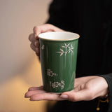 Tasse en Porcelaine <br> Verte 280-350ml
