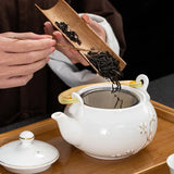 Théière en Porcelaine Blanche <br> Avec Filtre 660ml