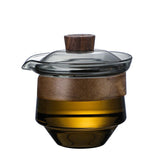 Théière Japonaise en Verre et Bois
