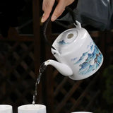 Service à Thé en Porcelaine de Chine <br> 4 ou 6 tasses 650ml