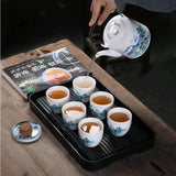 Service à Thé en Porcelaine de Chine <br> 4 ou 6 tasses 650ml