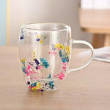 Tasse en Verre Double Paroi <br> Fleurs Séchées 300ml