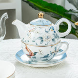 Théière en Porcelaine Anglaise <br> et Tasse 440-900ml