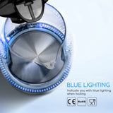 Bouilloire électrique Lumineuse <br> Verre 1.7L