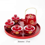 Service à Thé avec Plateau <br> Porcelaine 100-350ml