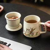 Tasse à Thé Chat <br> Infuseur Céramique 350ml